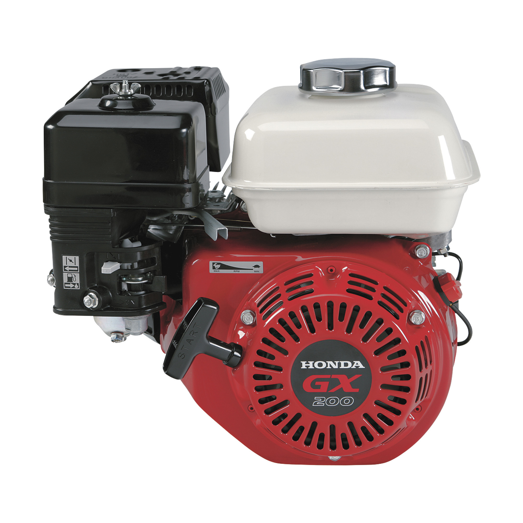 Honda Engines, HONDA GX200 OHV ENGINE 7AMP, Engine Displacement 196 cc, Engine Type GX Series OHV, Shaft Diameter 3/4 in, Model# GX200UT2XQG2